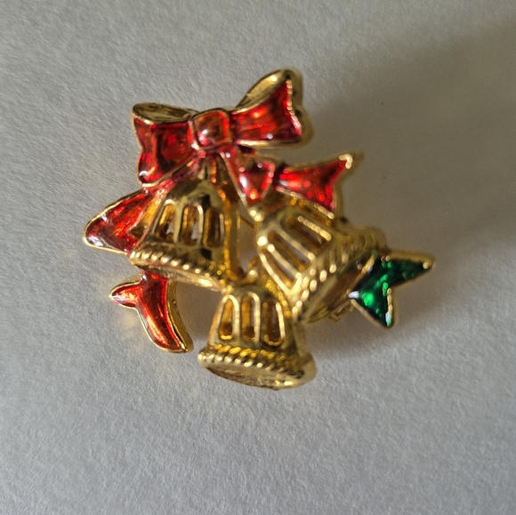 Vintage pin, brooch. Christmas bells. - Picture 6 of 8